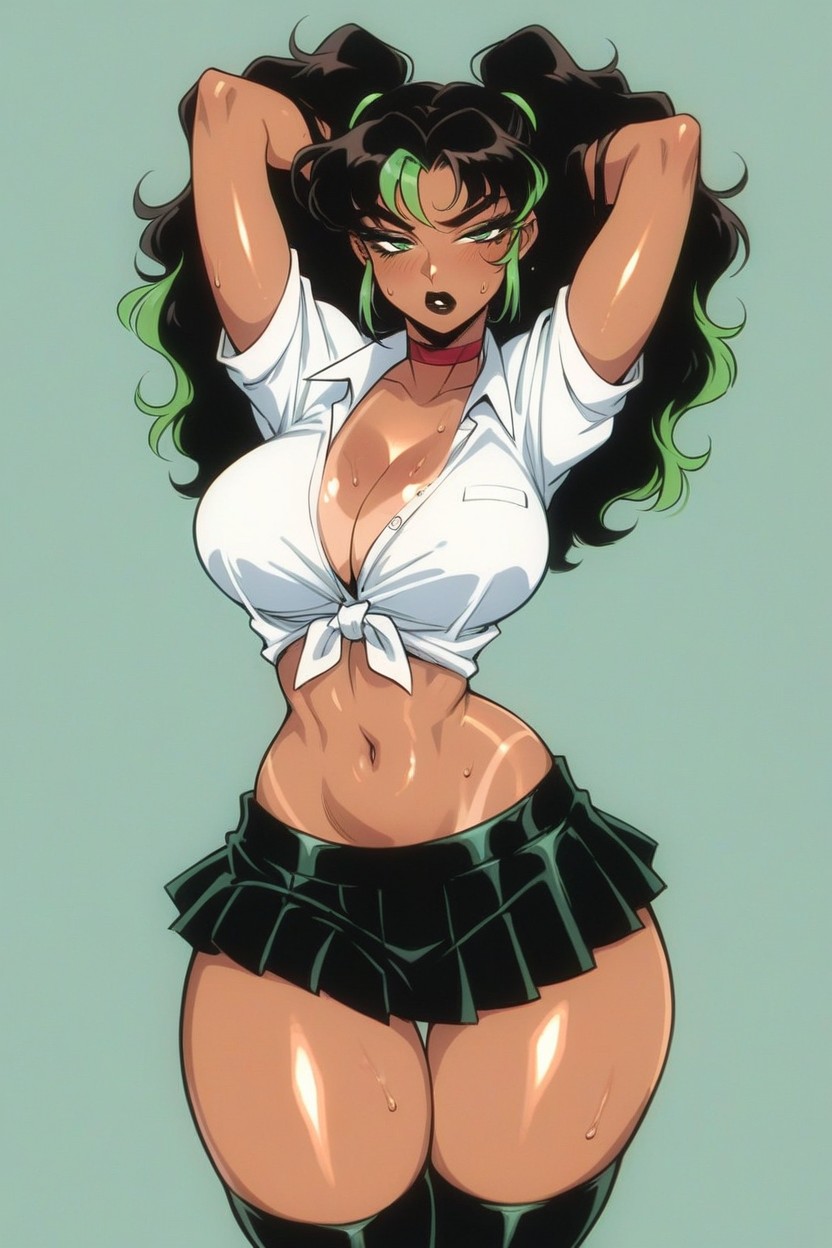 Brazilian Woman, Black Hair, Seductive Hentai AI Porn