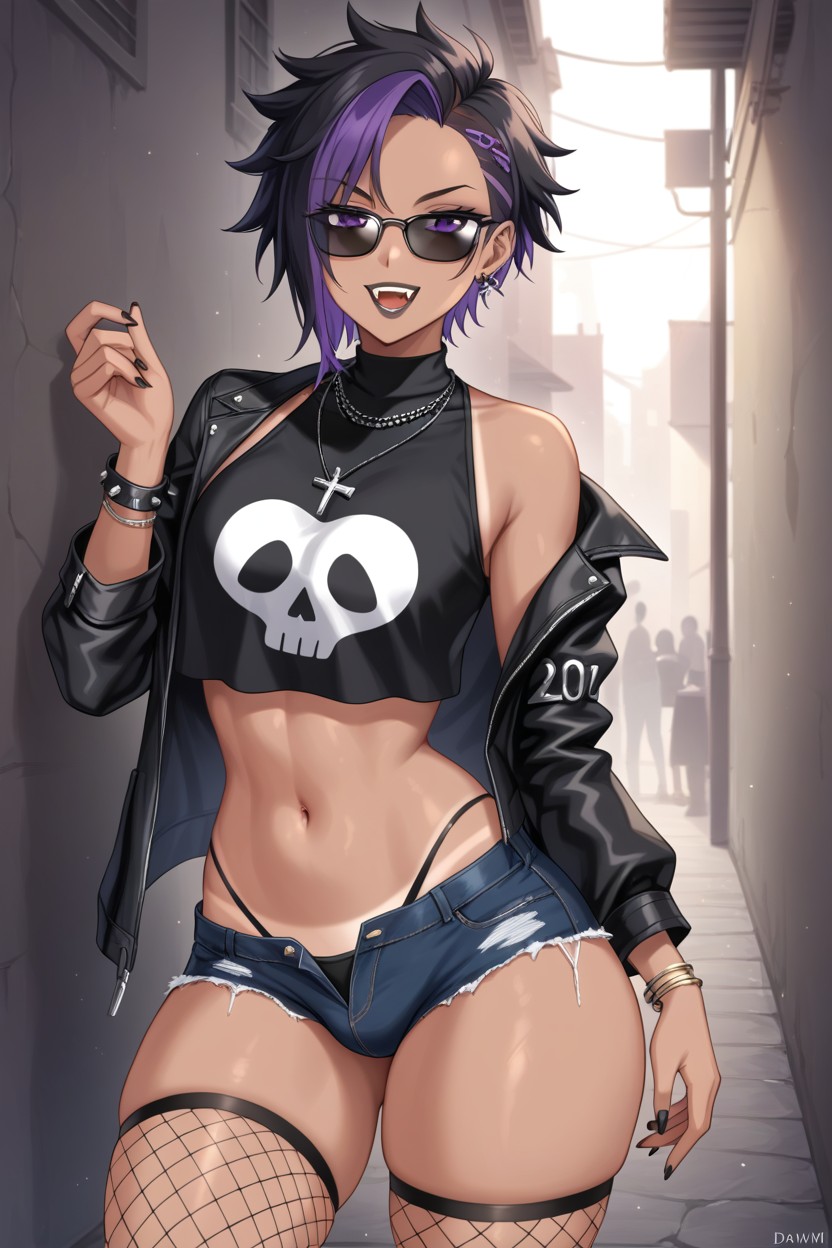 Wasp Waist, Black Lipstick, Angry Hentai AI Porn