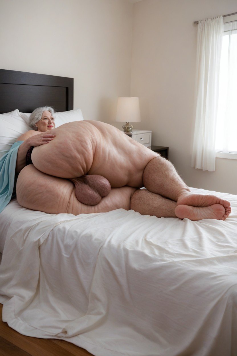 Bathrobe, Grandma, Big Lips AI Porn