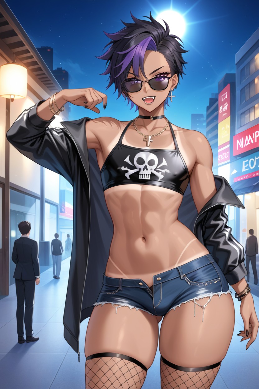 Length, Wasp Waist, Purple Eyes Hentai AI Porn