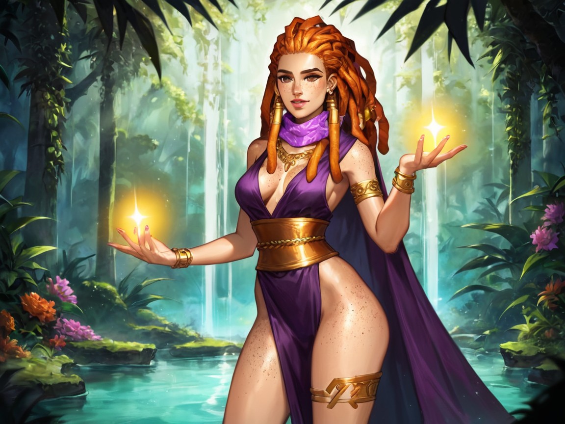 Round Medium Ass, Gold Cape, Night Latina AI Porn