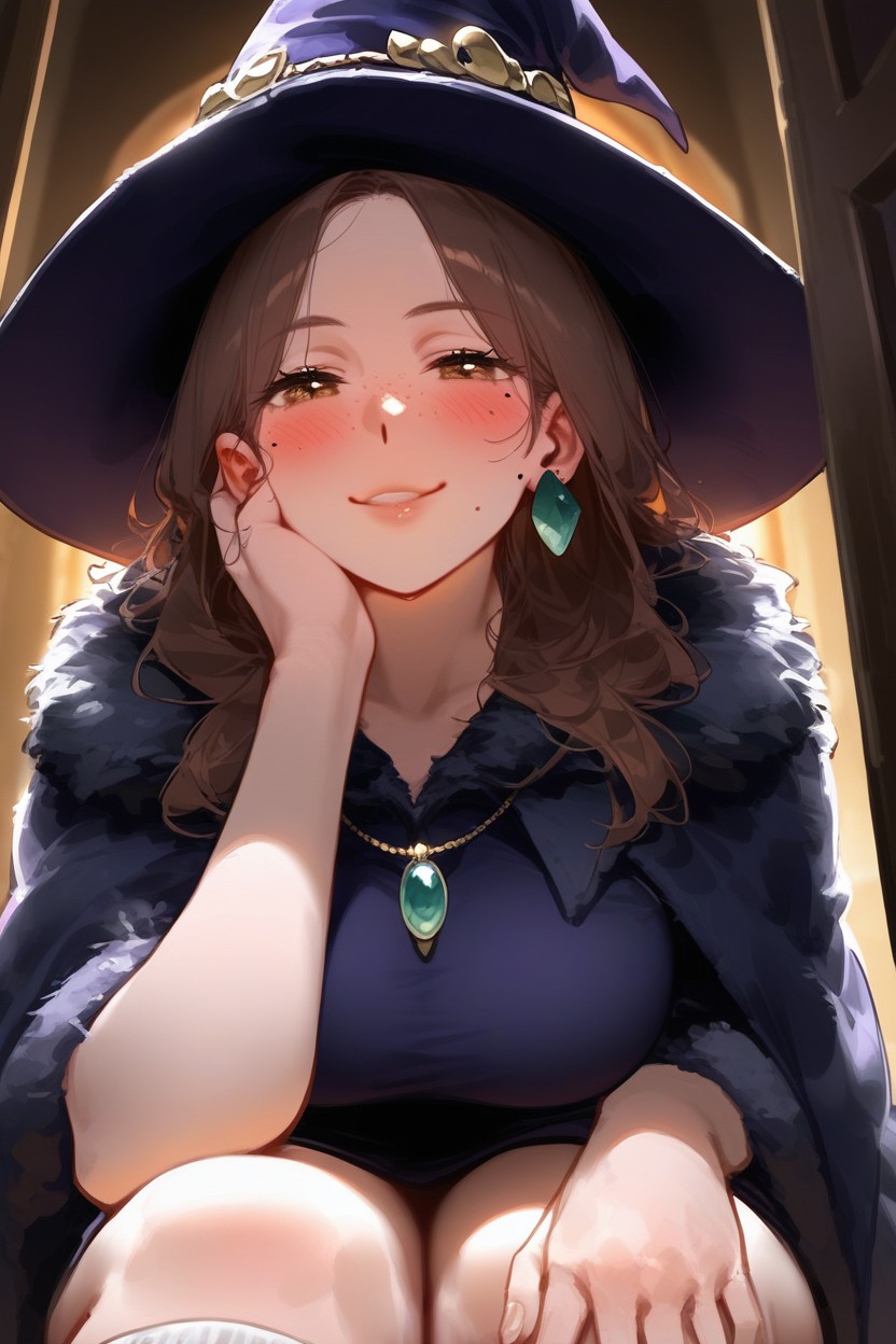 Plump Lips, Pendant, Leaning Forward Hentai AI Porn