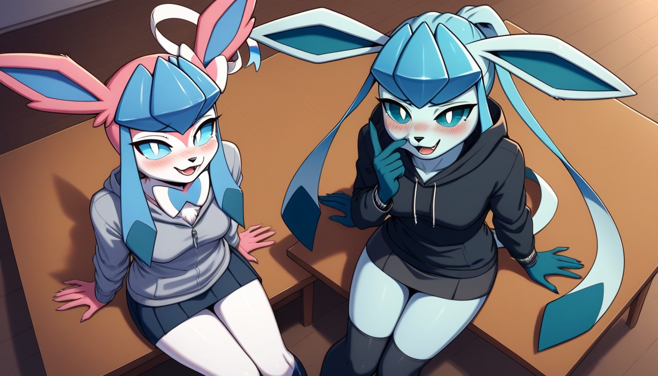 Home Room, Blushing, Excited Furry AI Porn
