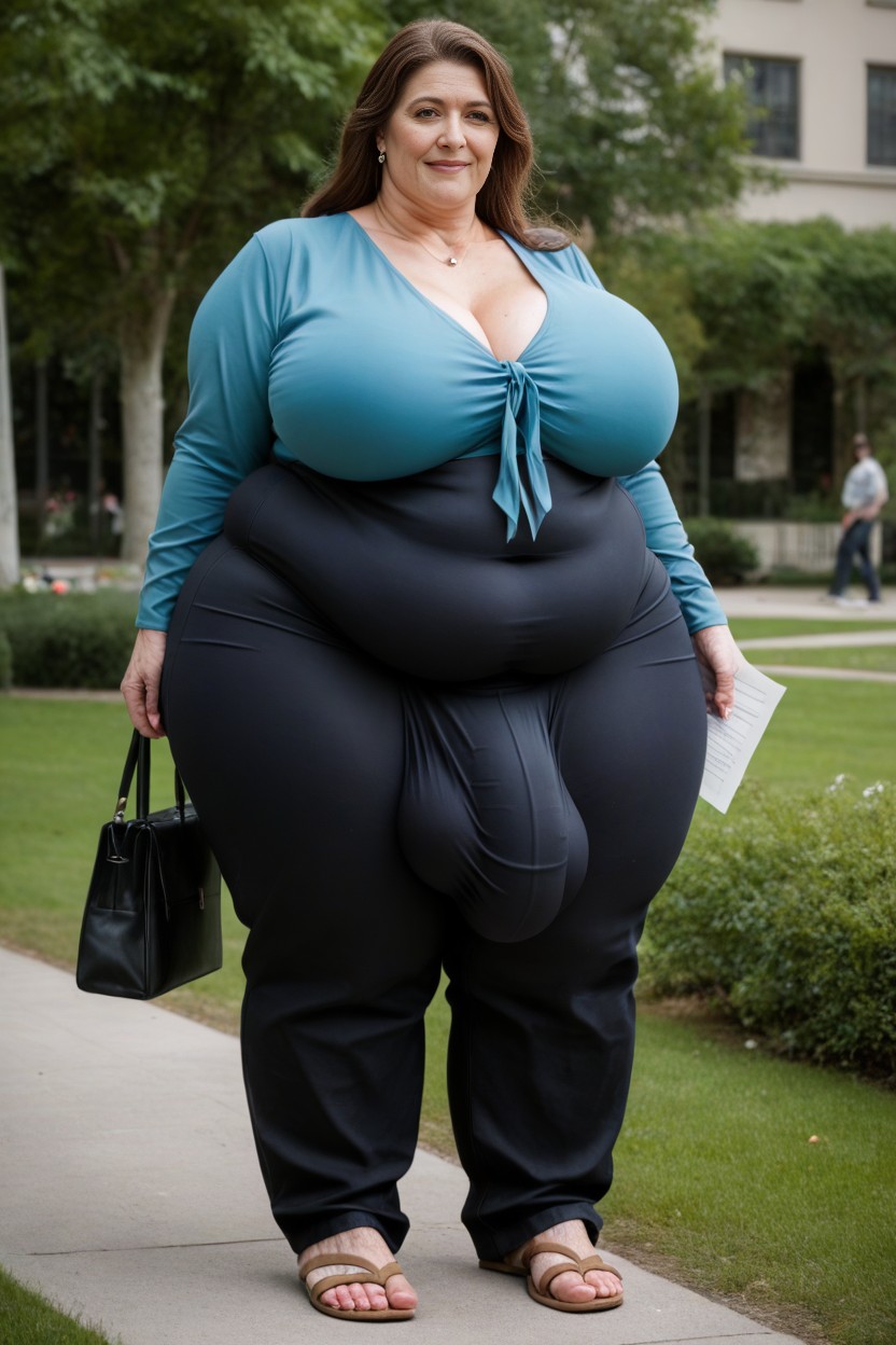 Hairy Bushy Thighs Like A Sasquatch, Extremely Long Lengthy Legs Plump Lips, Park AI Porn