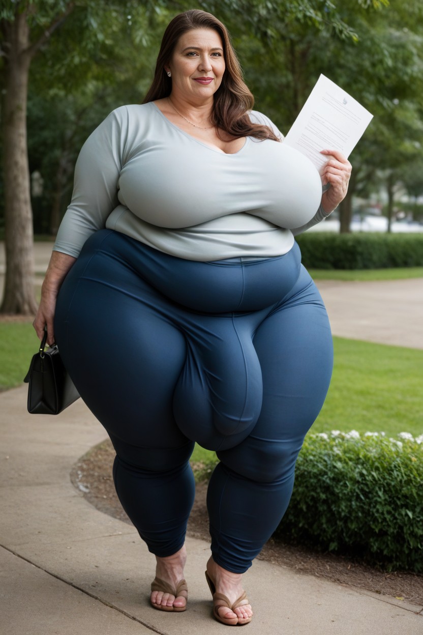 Ssbbw Gigantic Lady, Brunette, Massive Huge Flaccid Hyper Bulge AI Porn