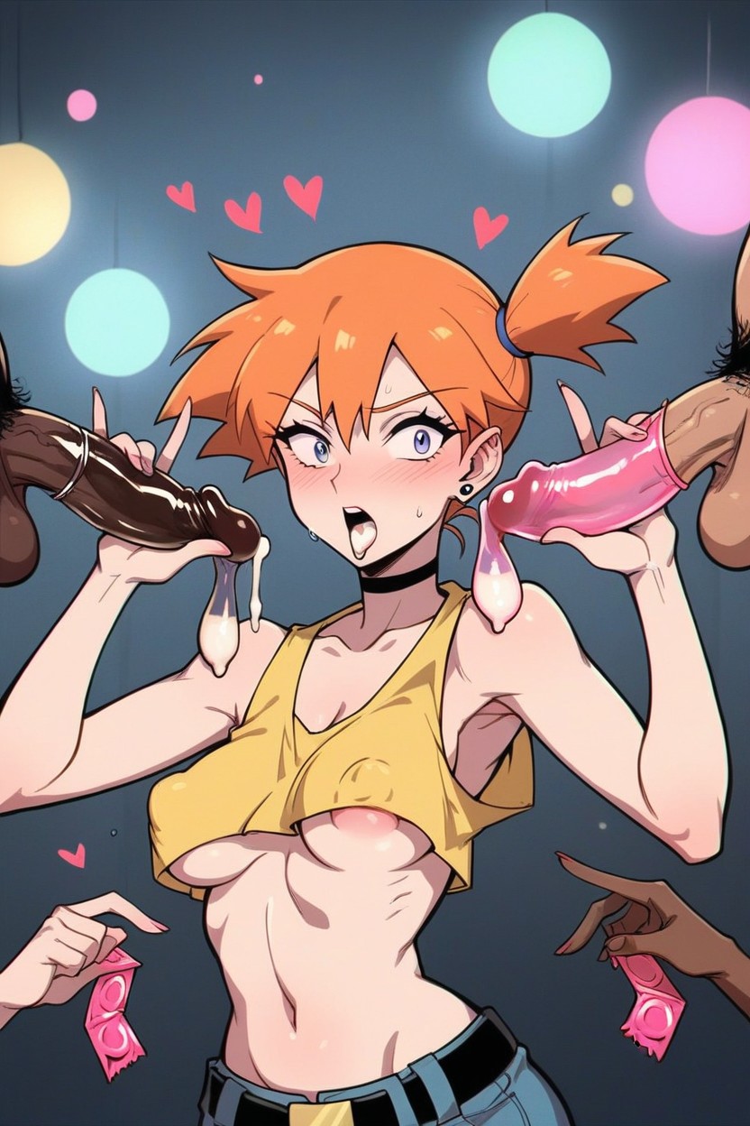 Yellow Tank Top, 18+, Pink Lighting Hentai AI Porn