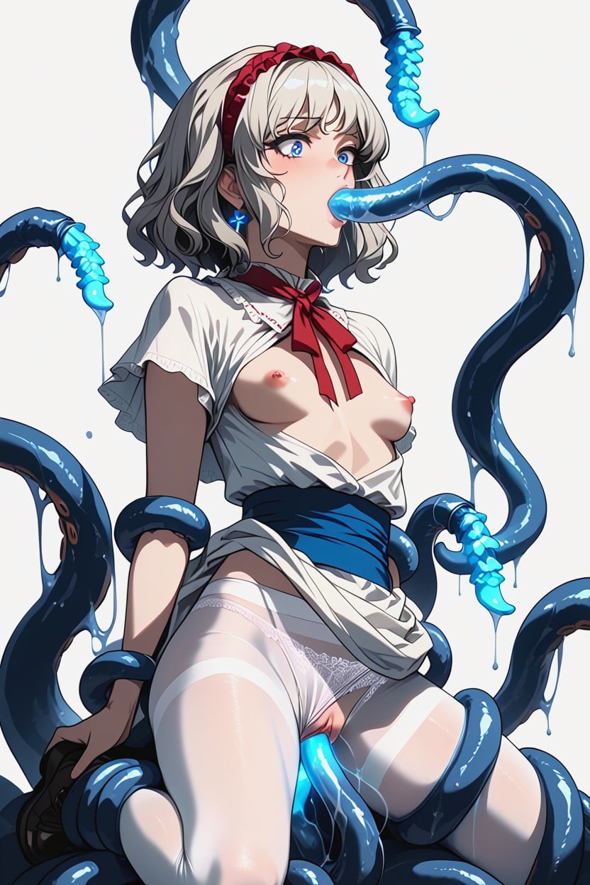 18+, Skirt Up, Red Hairband Hentai AI Porn