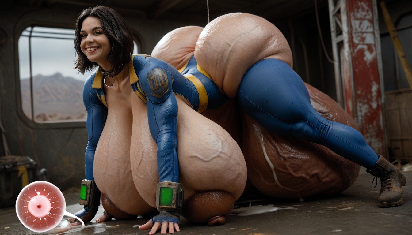 Exaggerated Hyper Extreme Gigantic Massive Ass, Oiled Skin, Jack O' Lantern AI Porn