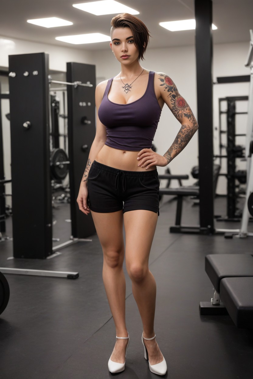 Brown Eyes, Dragon Tattoos, Standing AI Porn