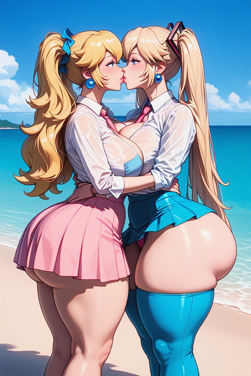Big Thighs, Both Faces Visible, Perfect Ass AI Porn