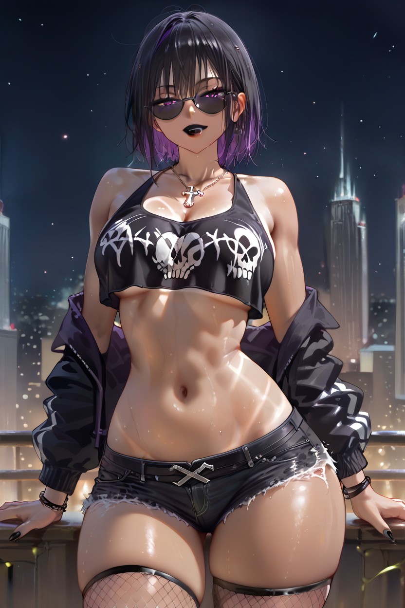 Black Fishnet Stockings, Particles In Sunlight, Man Hentai IA