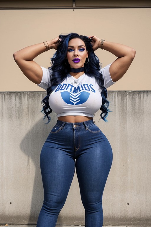 Massive Crotch Bulge, Gigantic Steroid Quadriceps, Bodybuilder AI Porn