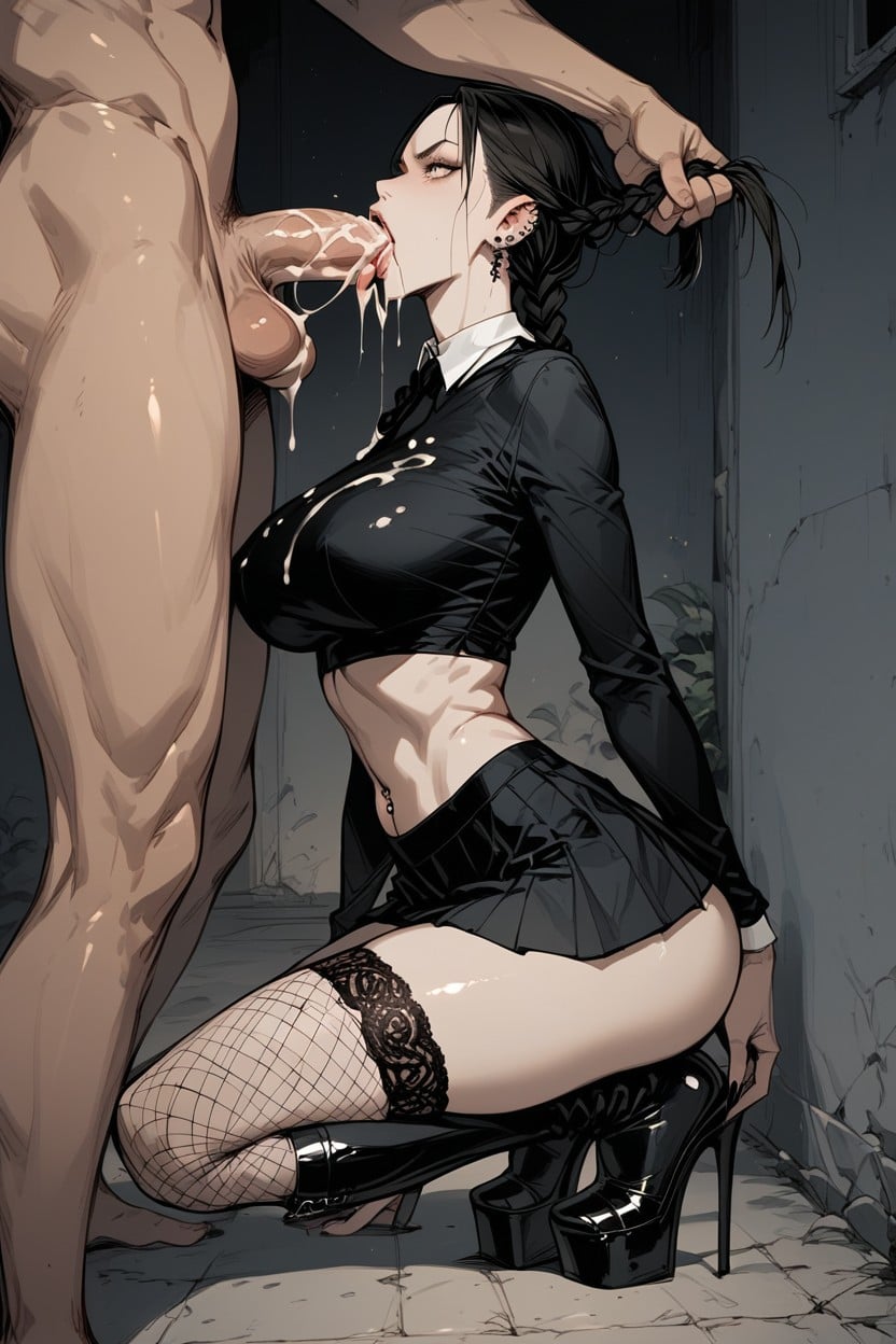 18+, Cum In Mouth, Wednesday Addams Hentai AI Porn