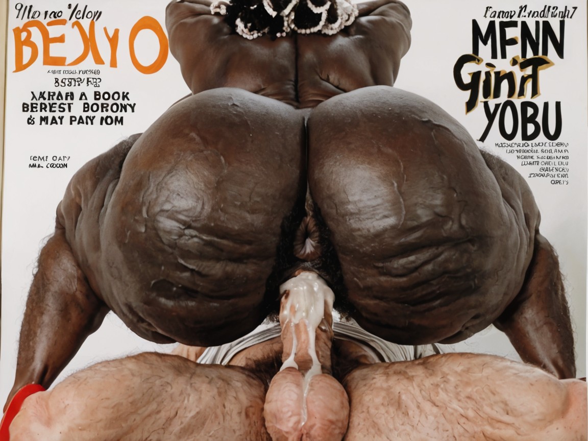 Hyperrealistic, Magazine Cover, Enormous Elderly Ebony Ass Ebony AI Porn