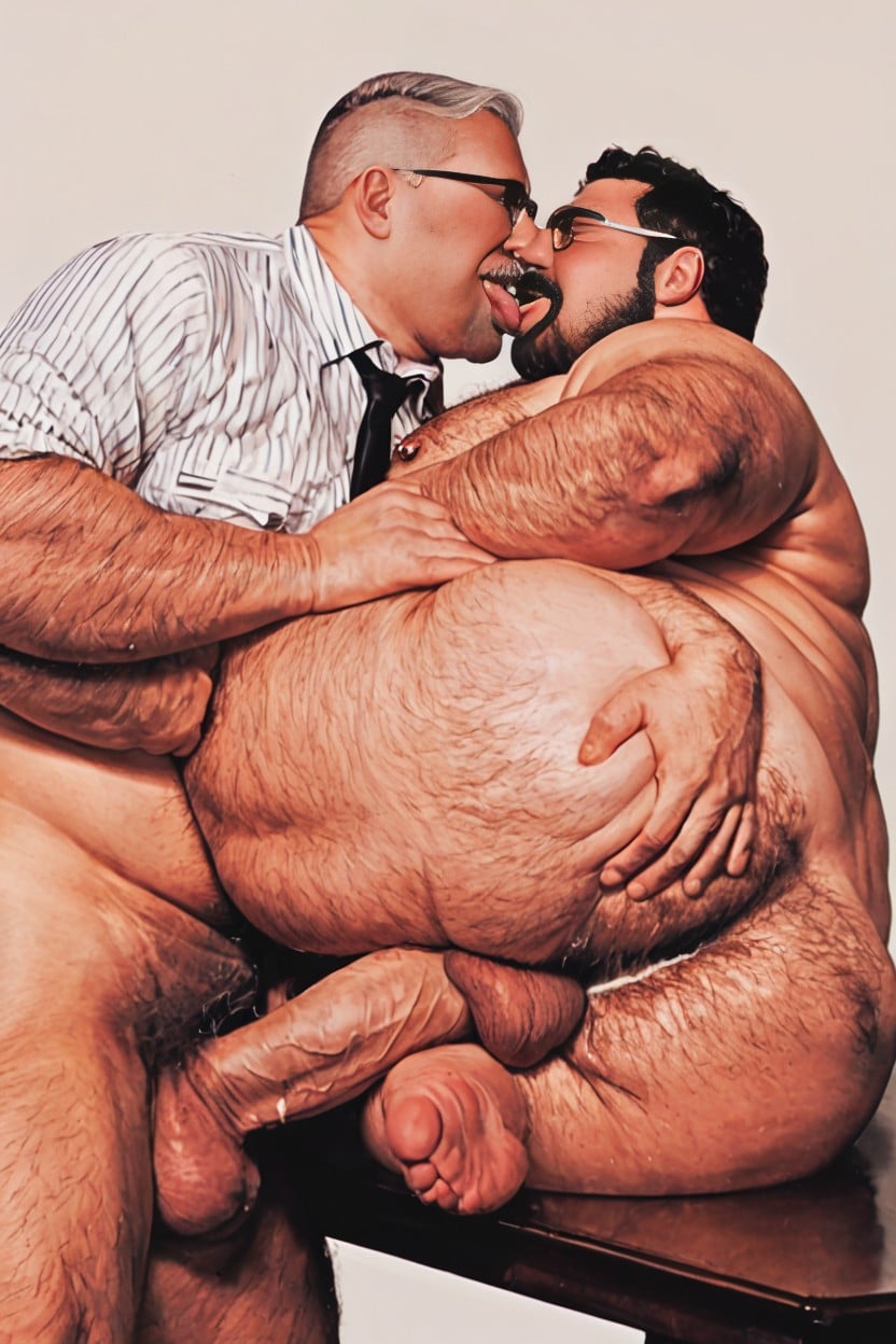 Step Dady, Tongue Kiss, Gay Kiss AI Gay Porn