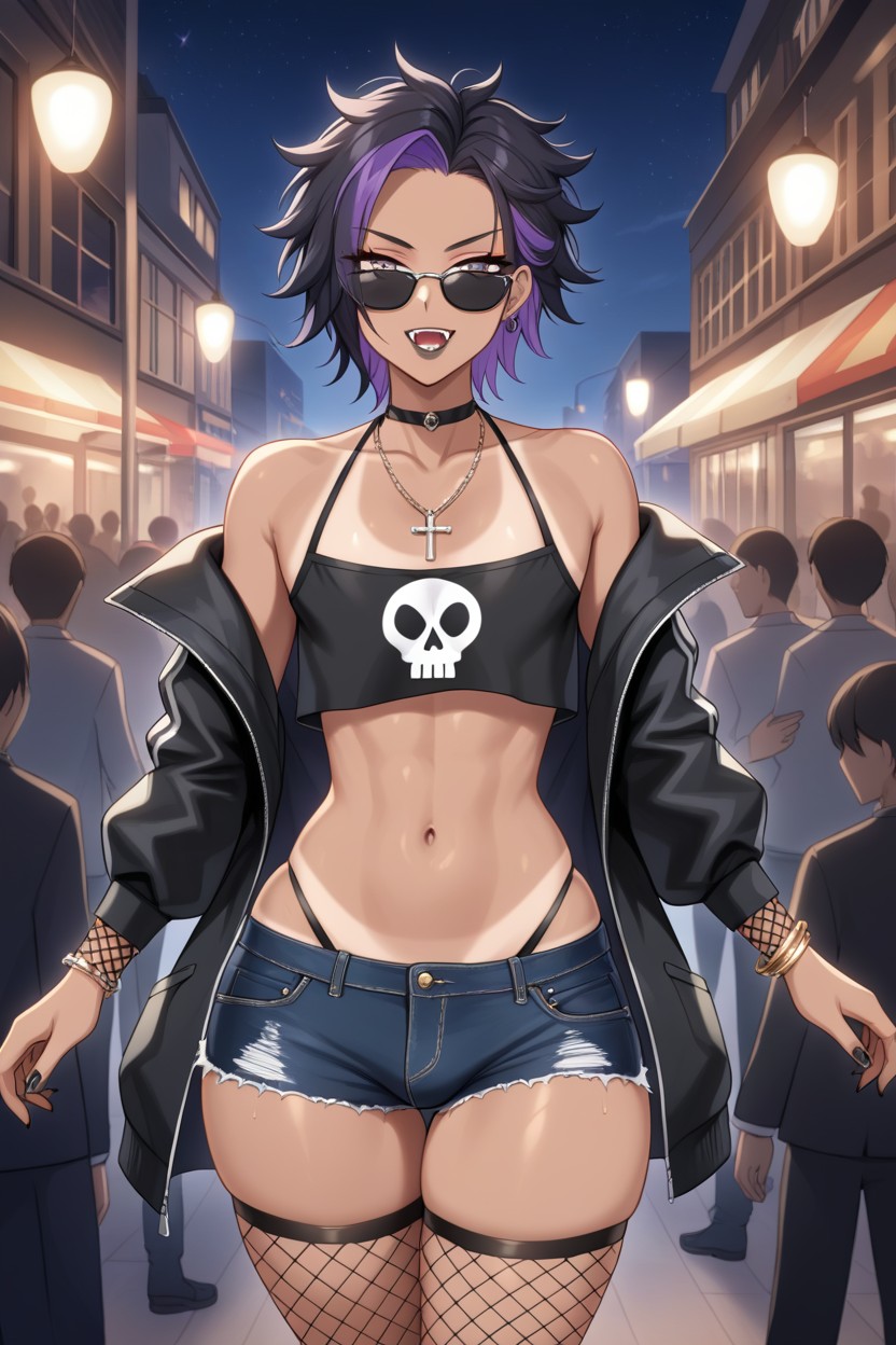 Black Lipstick, Feminine Male, Man Hentai AI Porn