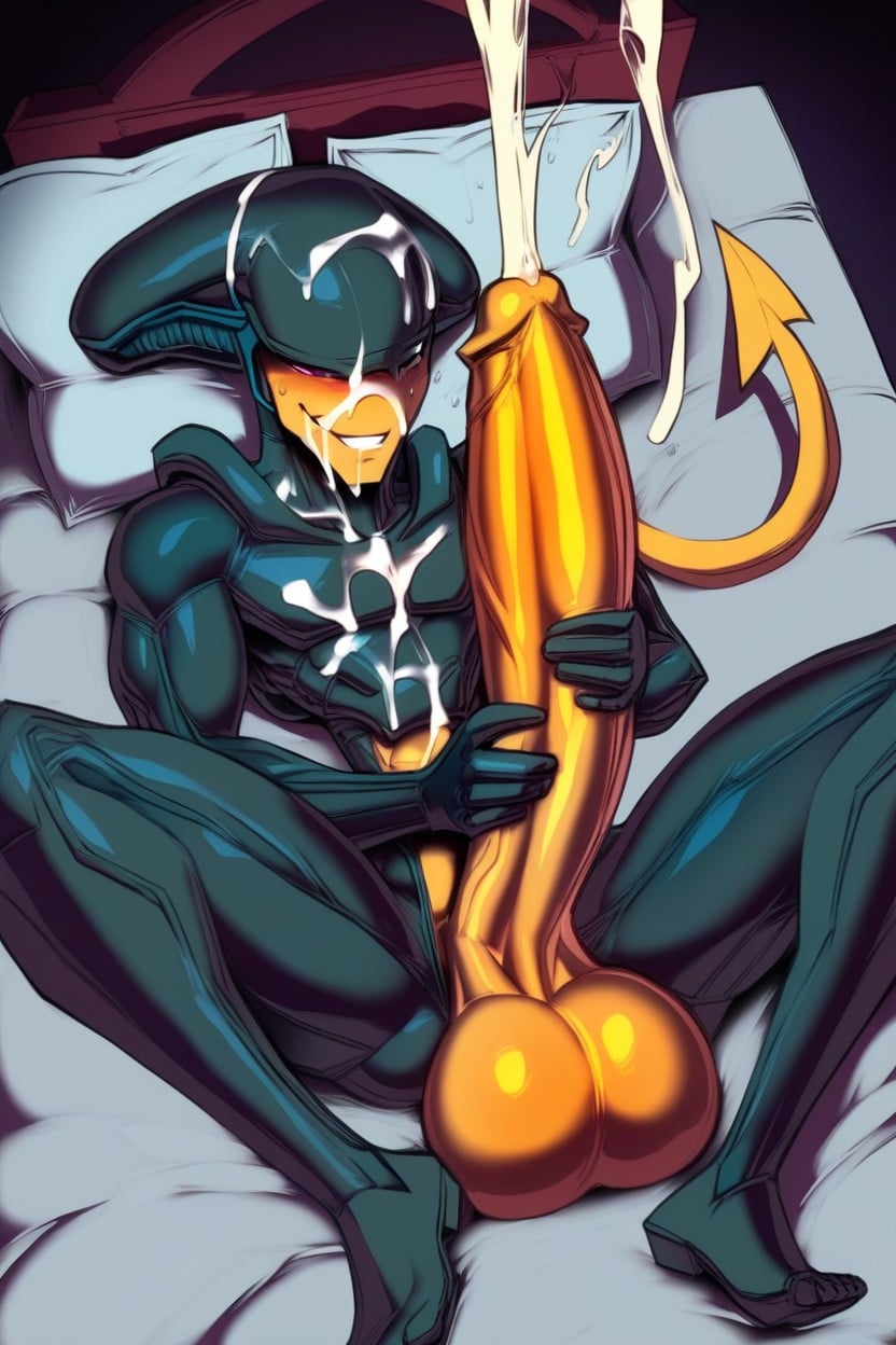 Extreme Cum, Hyper Long Cock Shaft, Excessive Cum On Face AI Gay Porn