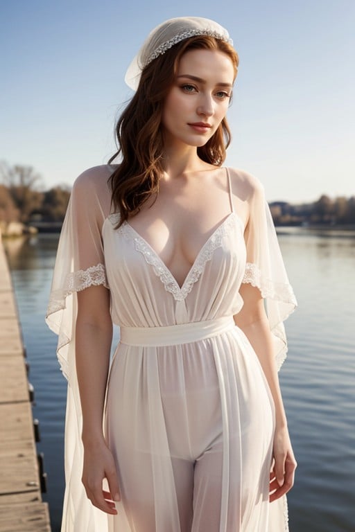 Detailed Realistic Face, Dreamy Atmosphere, Pale Skin AI Porn