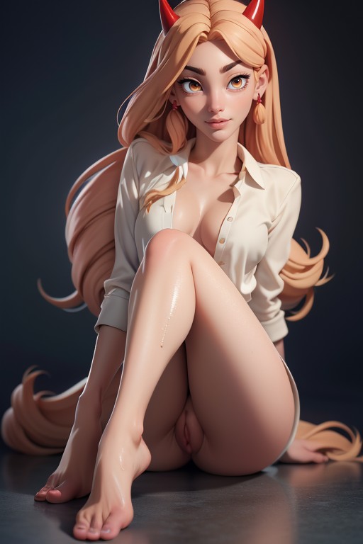 Hot Lovely Nice Feet, Full Nude, Shiny Skin Hentai IA