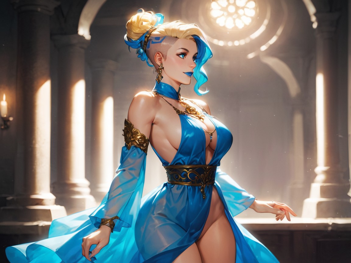 Fantasy Setting, 1 Personne, Rounded Hips Porno IA Latina