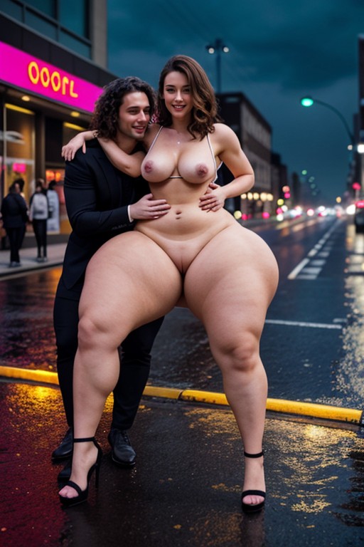 Thick Thighs, Small Breast, Only Men On Public AI Porn