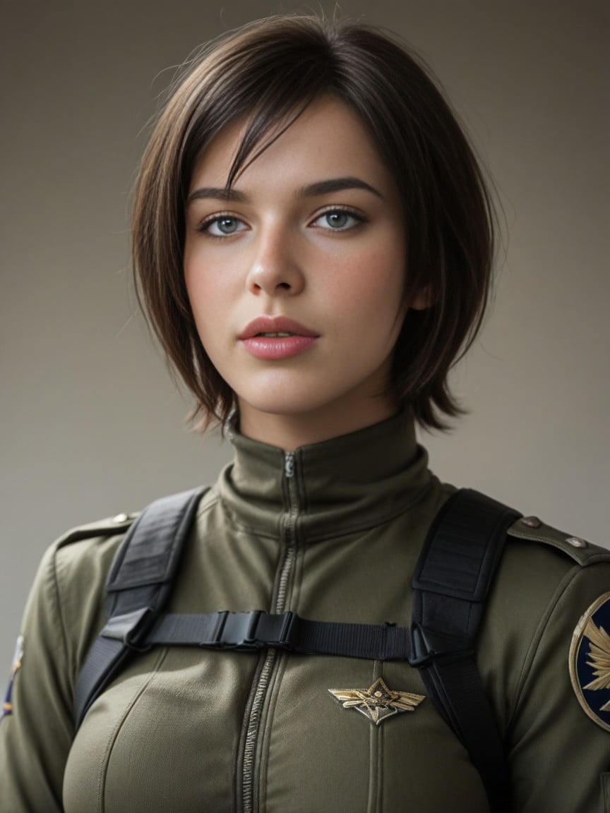 Dark Brown Hair, Curvy, Confused Face AI Porn
