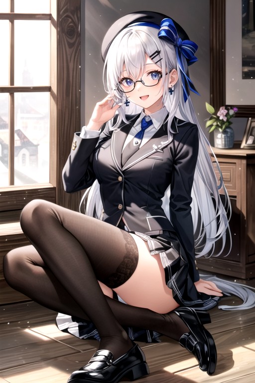 Skirt, Cute, Thigh High Socks Hentai AI Porn