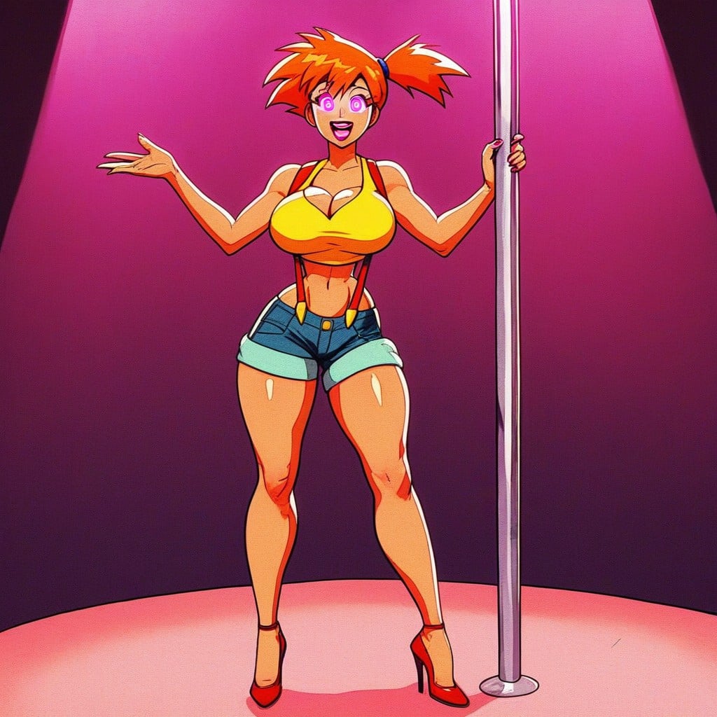 Glowing Pink Eyes, High Heels, Massive Breast Hentai AI Porn