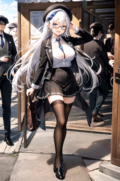 Beret, 18+, Unbuttoned Hentai AI Porn