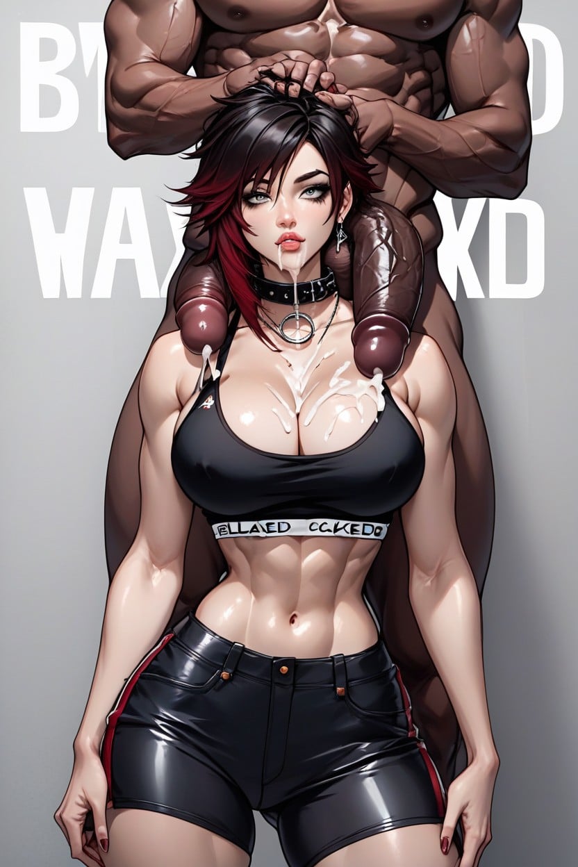 Soft Shadow, Shirt, Ruby Rose As Goth Woman AI Porn