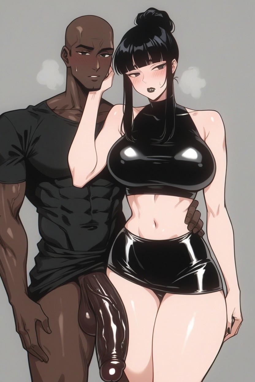 Large Breast, Massive Black Cock, Dot Nose Hentai AI Porn