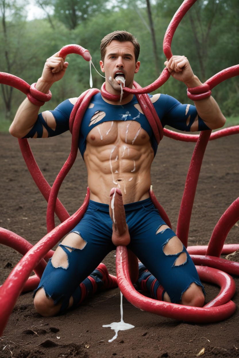 Mad, Tentacles Restraining Arms And Legs, Explosive Cum AI Gay Porn