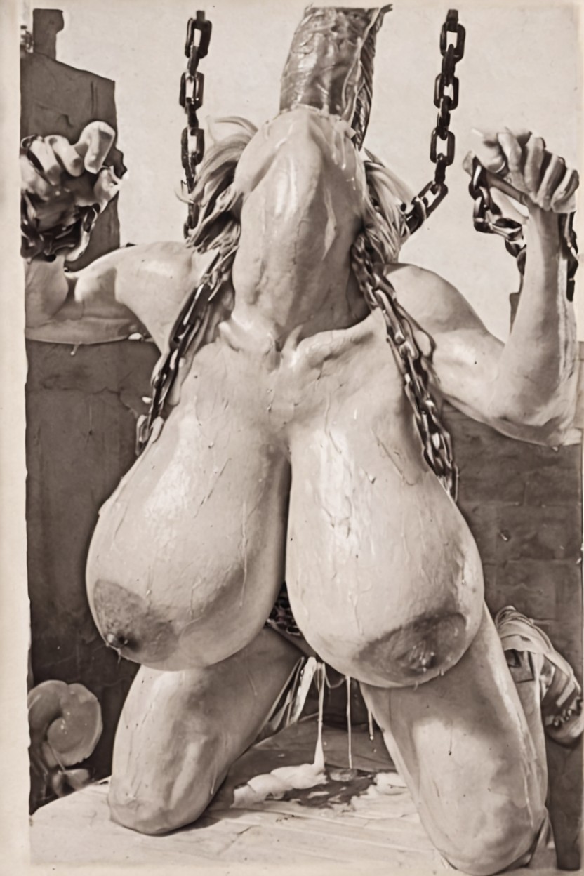 Cum Dripping Pussy, Wide View, Demon AI Porn