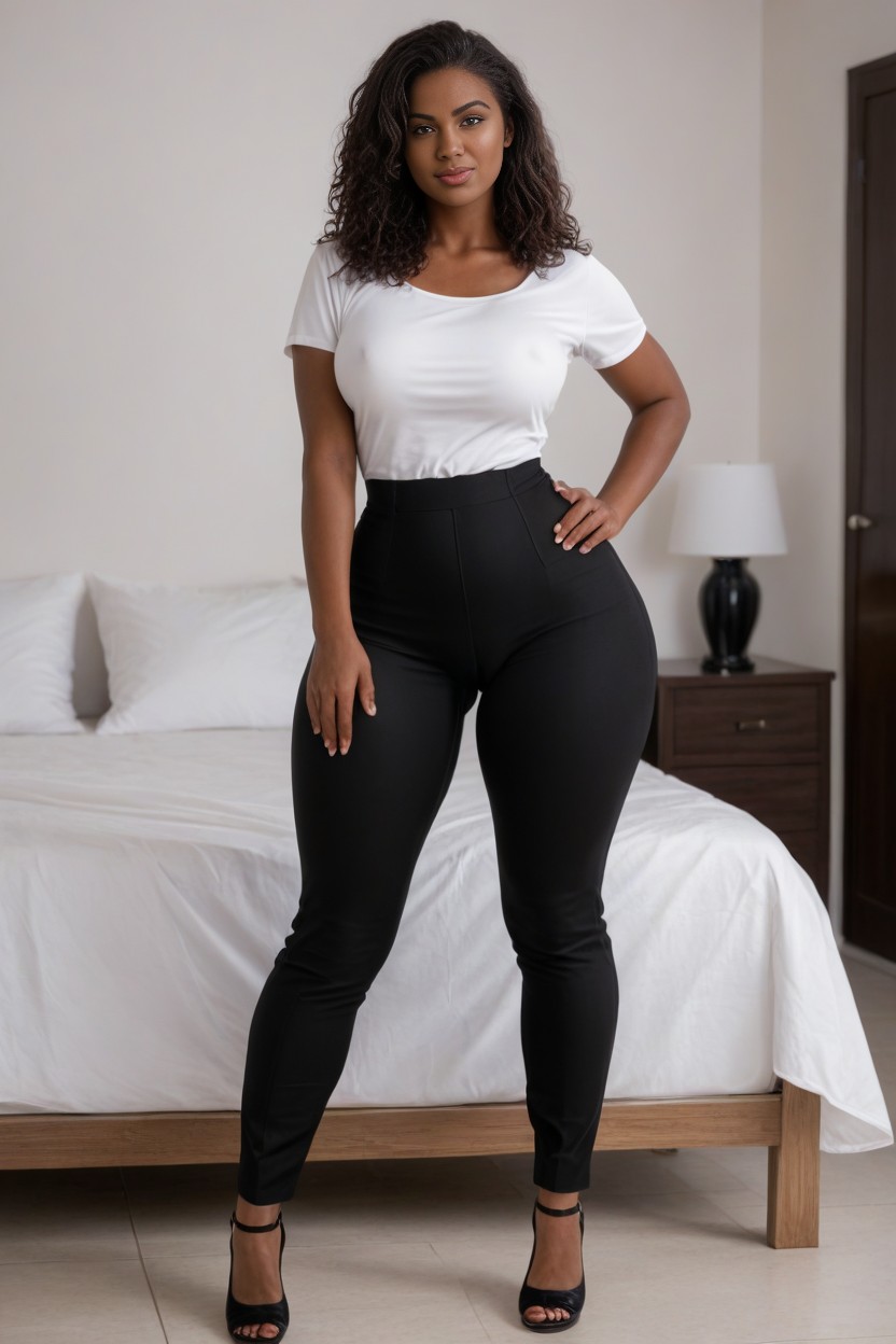 Hyper Wide Hips, Looking At Viewer, Cameltoe AI Porn