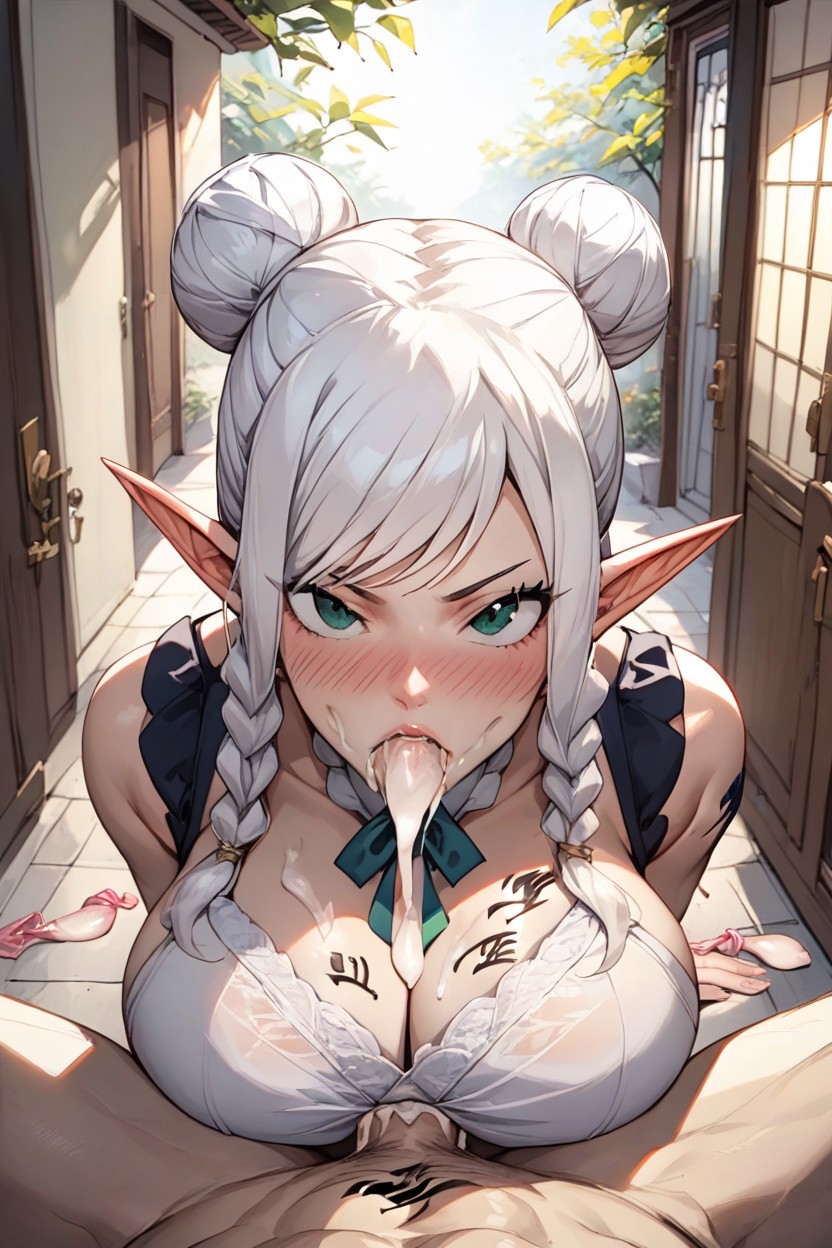 Elf Female, Maid Uniform, Inside The Room Hentai AI Porn
