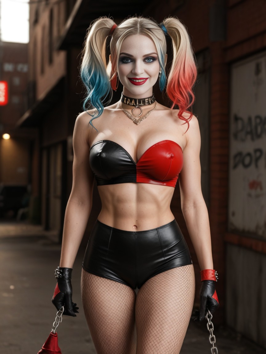 Hyperrealism, Symmetrical Eyes, Black Leather Gloves AI Porn
