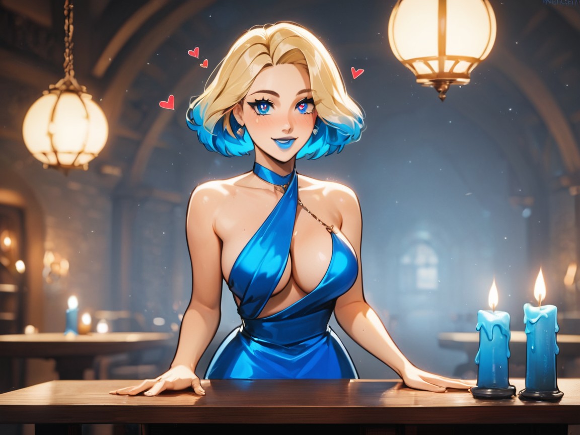 Bar Location, Blue Eyes, 18+ Latina AI Porn