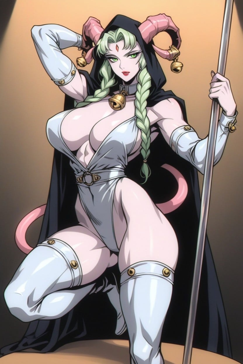Muscular Body, With A Large Bow At The Bas, Dark Fantasy Style Hentai AI Porn