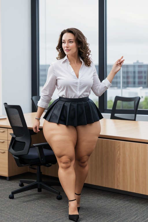Curly, Muscular, Extremely Large Ass AI Porn