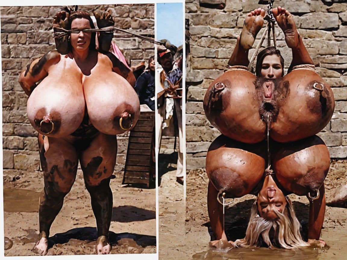Calloused Feet, Dark Brown Skin, Colossal Breast AI Porn
