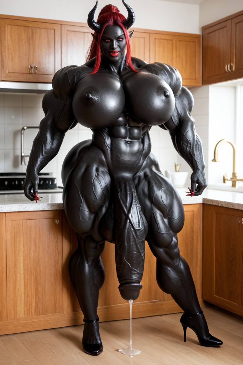 Impossibly Gigantic Black Cock, Gigantesque, Wide Hips Porno IA transsexuelle