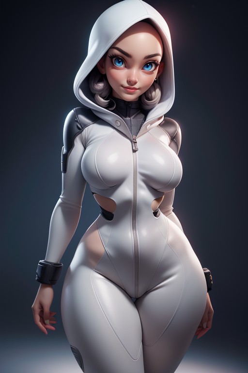 Bald Headed, Camel Toe, Tight Fitting Hood Head Hood Hentai AI Porn