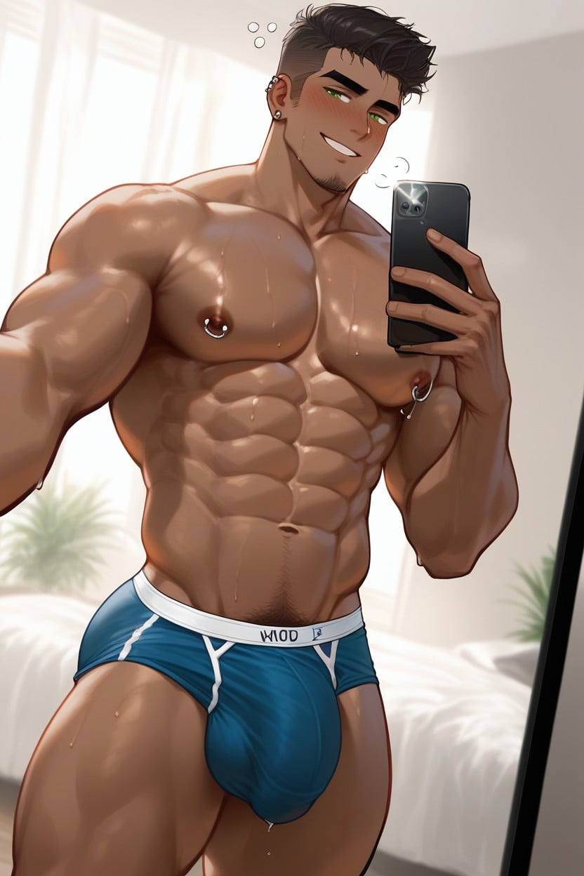 Thick Thighs, No Pants, Fully Naked AI Gay Porn