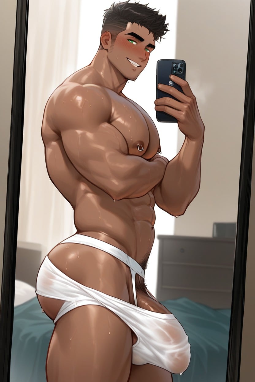 Latino, Penis Bulge, Morning Wood AI Gay Porn