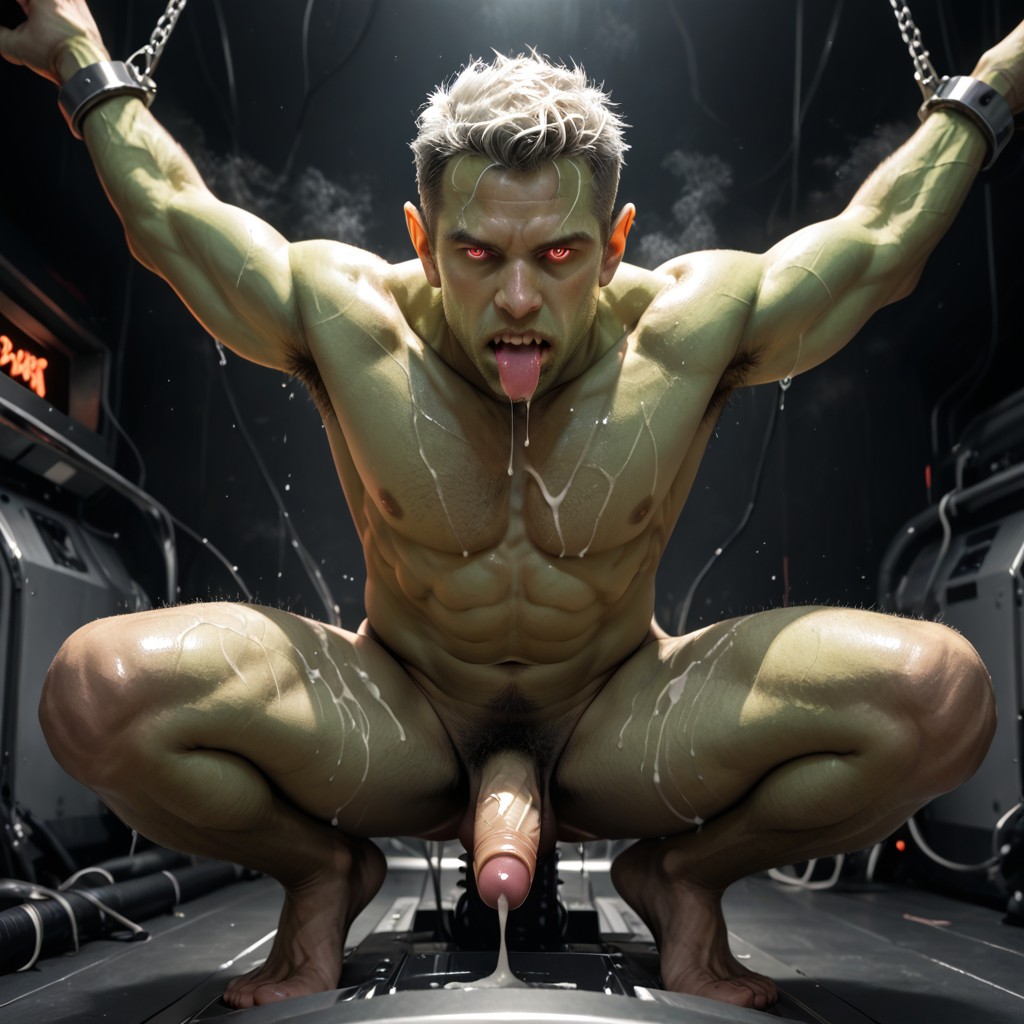 Orgasm, Goblin, Green Skin AI Gay Porn