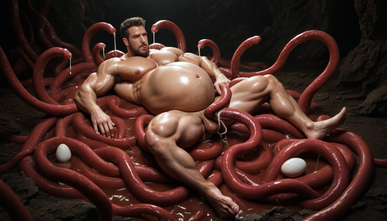 Naked, Gigantic Massive Hyper Large Egg, In Abandon Biological Egg Chamber AI Gay Porn
