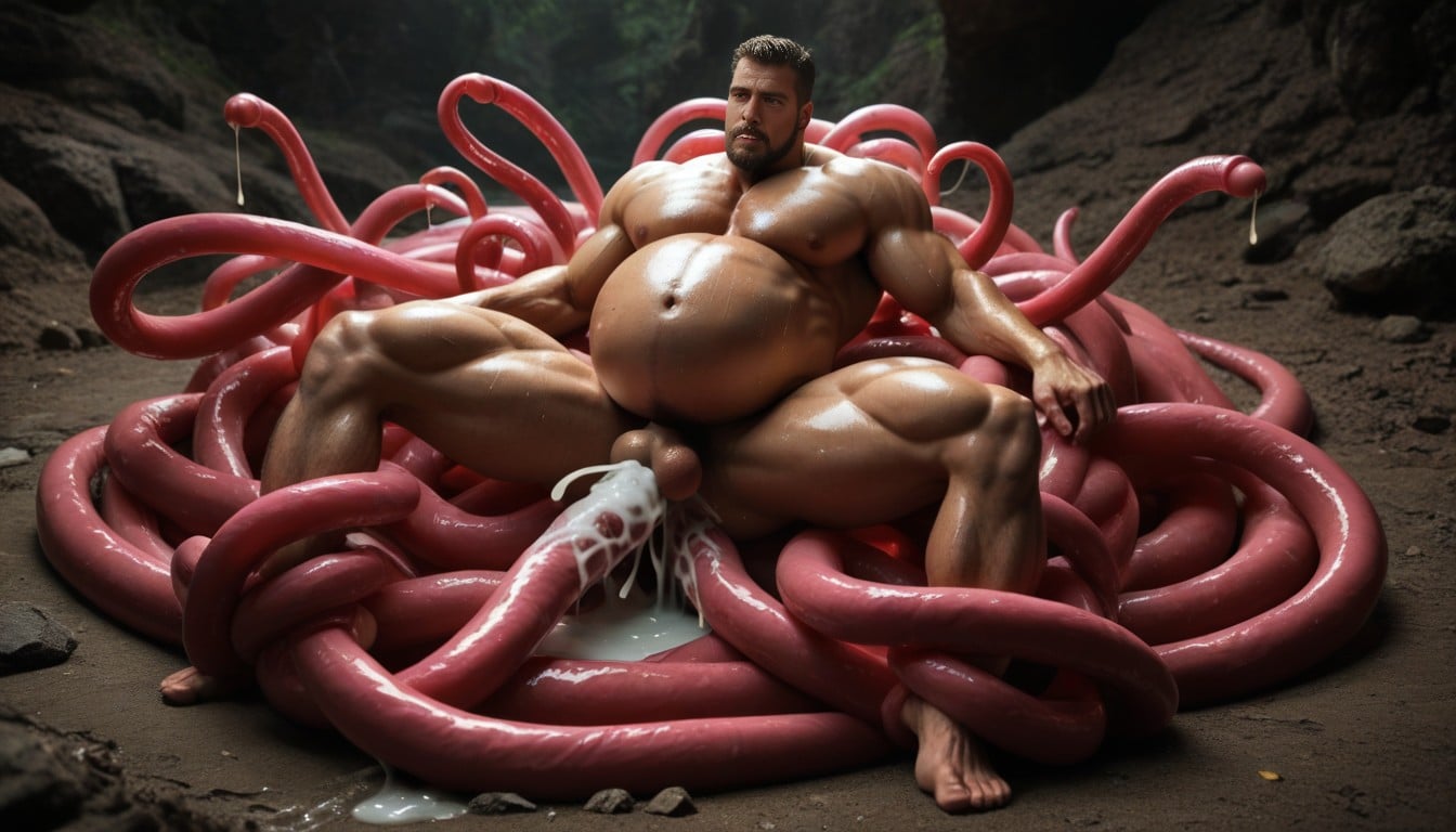 Tentacles, Big Penis, Gigantic Size Of Thick Tentacles AI Gay Porn