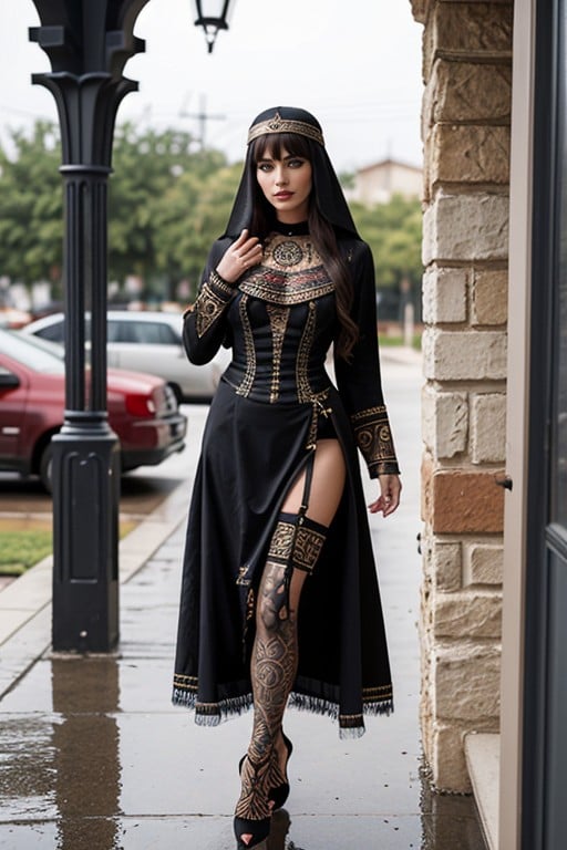 18+, Steampunk Tease Style, Blunt Bangs AI Porn