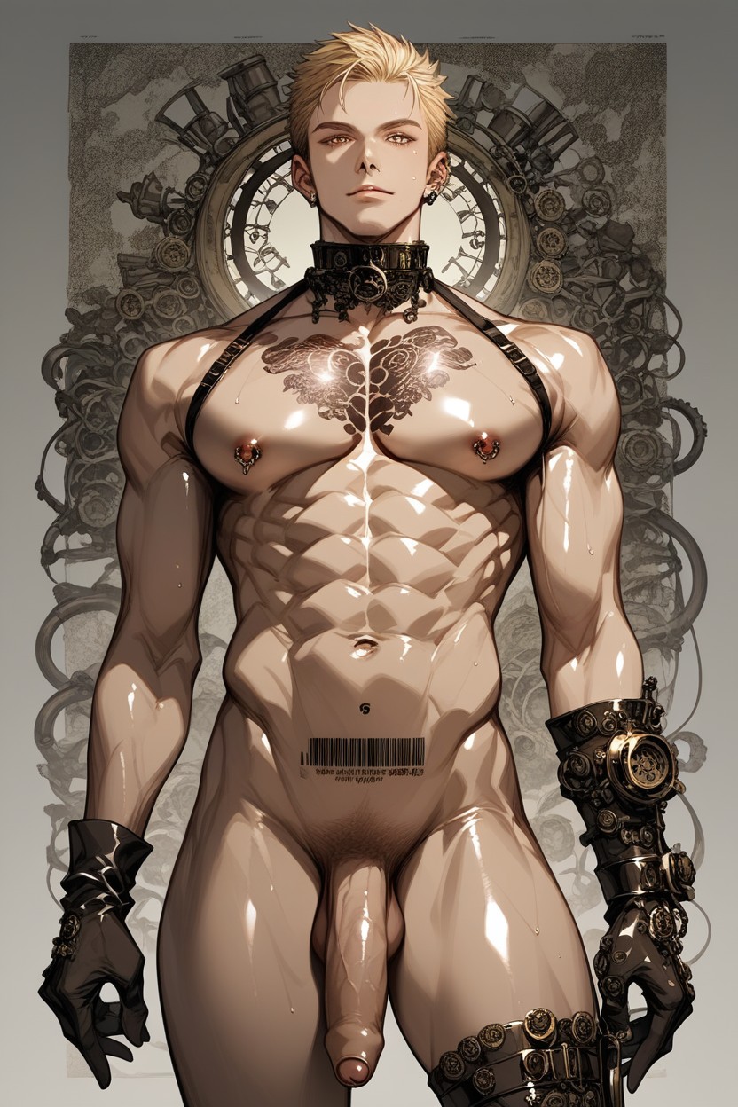 Toned Physique, Muscular, Model AI Gay Porn