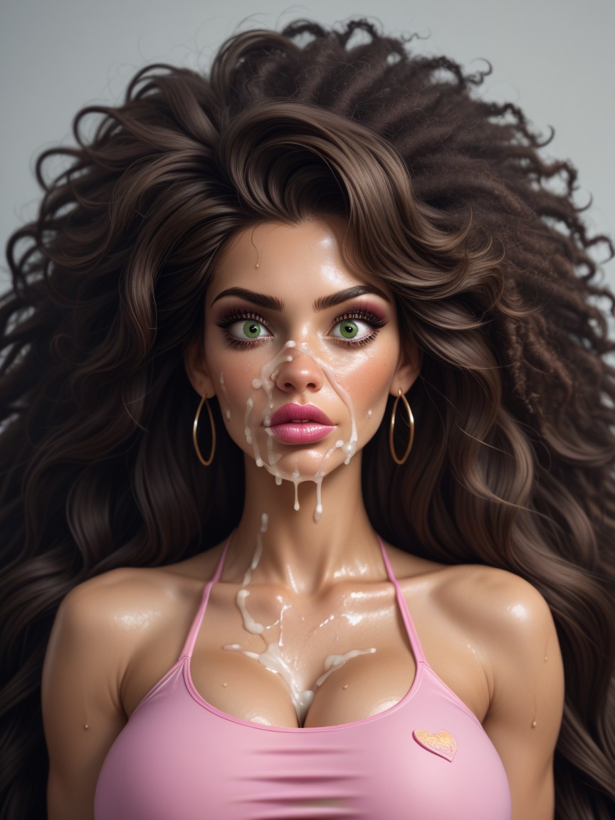 Rounded Breast, Sweaty, Bimbofication AI Porn